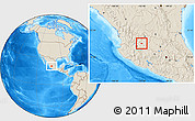 Shaded Relief Location Map of Valle de Guadalupe