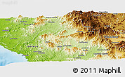 Physical Panoramic Map of Villa Purificacion