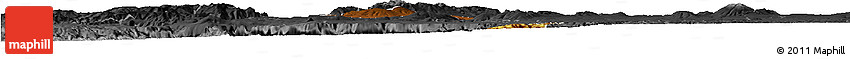 Physical Horizon Map of Yahualica De Gonzalez G., darken, desaturated