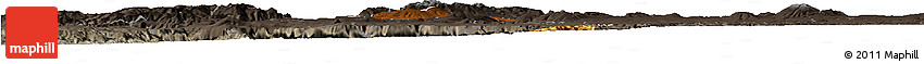 Physical Horizon Map of Yahualica De Gonzalez G., darken, semi-desaturated