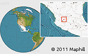 Satellite Location Map of Yahualica de Gonzalez G., highlighted country