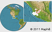 Satellite Location Map of Yahualica de Gonzalez G., highlighted parent region