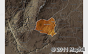 Physical Map of Yahualica de Gonzalez G., darken, semi-desaturated