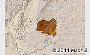 Physical Map of Yahualica de Gonzalez G., lighten