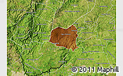 Physical Map of Yahualica de Gonzalez G., satellite outside