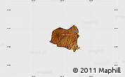 Physical Map of Yahualica de Gonzalez G., single color outside