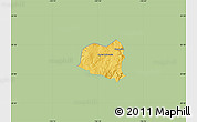 Savanna Style Map of Yahualica de Gonzalez G., single color outside