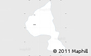 Silver Style Simple Map of Zapotiltic, single color outside