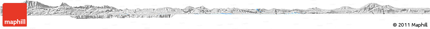 Silver Style Horizon Map of Zapotlan Del Rey