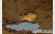 Physical Map of Zapotlan del Rey, darken