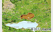 Physical Map of Zapotlan del Rey, satellite outside