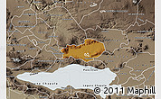 Physical Map of Zapotlan del Rey, semi-desaturated