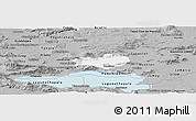 Gray Panoramic Map of Zapotlan del Rey