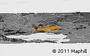 Physical Panoramic Map of Zapotlan del Rey, desaturated