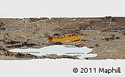 Physical Panoramic Map of Zapotlan del Rey, semi-desaturated