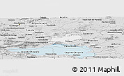 Silver Style Panoramic Map of Zapotlan del Rey