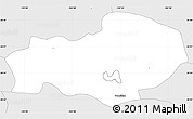 Silver Style Simple Map of Zapotlan del Rey