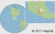 Savanna Style Location Map of Amatepec, highlighted parent region