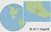 Savanna Style Location Map of Amatepec