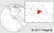 Blank Location Map of Mexico