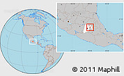 Gray Location Map of Tultitlan, highlighted parent region