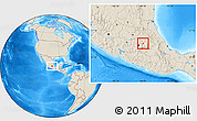 Shaded Relief Location Map of Tultitlan