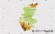 Physical Map of Apatzingan, cropped outside