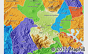 Physical Map of Apatzingan, political outside