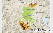 Physical Map of Apatzingan, shaded relief outside