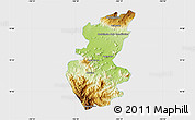 Physical Map of Apatzingan, single color outside