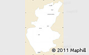 Classic Style Simple Map of Apatzingan, single color outside