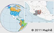 Political Location Map of Charo, highlighted country, highlighted parent region