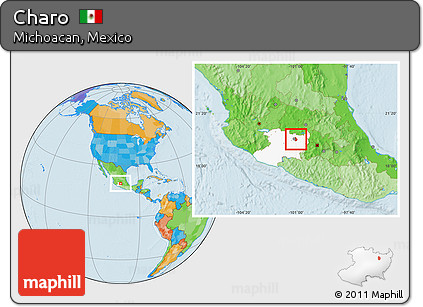 Political Location Map of Charo, highlighted parent region