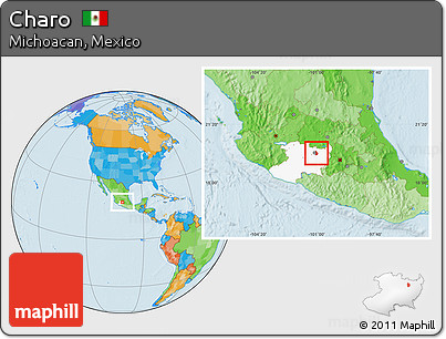 Political Location Map of Charo, highlighted parent region