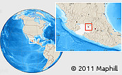 Shaded Relief Location Map of Charo, highlighted parent region