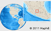 Shaded Relief Location Map of Charo