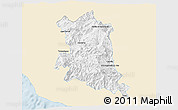 Classic Style 3D Map of Coalcoman de Vasquez P., single color outside