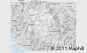 Silver Style 3D Map of Coalcoman de Vasquez P.