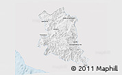 Silver Style 3D Map of Coalcoman de Vasquez P., single color outside