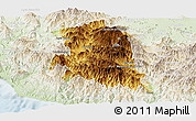 Physical Panoramic Map of Coalcoman de Vasquez P., lighten