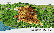 Physical Panoramic Map of Coalcoman de Vasquez P., satellite outside