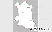 Gray Simple Map of Coalcoman de Vasquez P., cropped outside