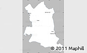 Gray Simple Map of Coalcoman de Vasquez P., single color outside