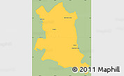 Savanna Style Simple Map of Coalcoman de Vasquez P., single color outside