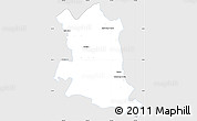 Silver Style Simple Map of Coalcoman de Vasquez P., single color outside