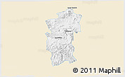 Classic Style 3D Map of Hidalgo, single color outside