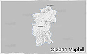 Gray 3D Map of Hidalgo, single color outside