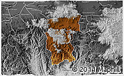 Physical 3D Map of Hidalgo, desaturated