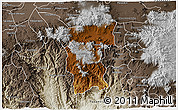 Physical 3D Map of Hidalgo, semi-desaturated