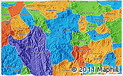 Political 3D Map of Hidalgo
